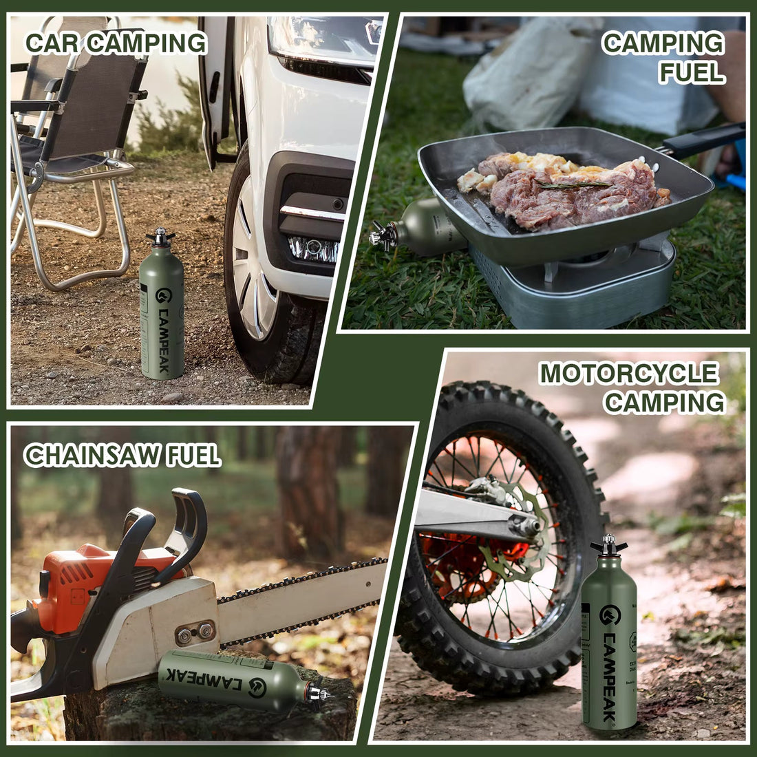 CAMPEAK Fuel Bottle 0.5L / 1L with Safety Valve