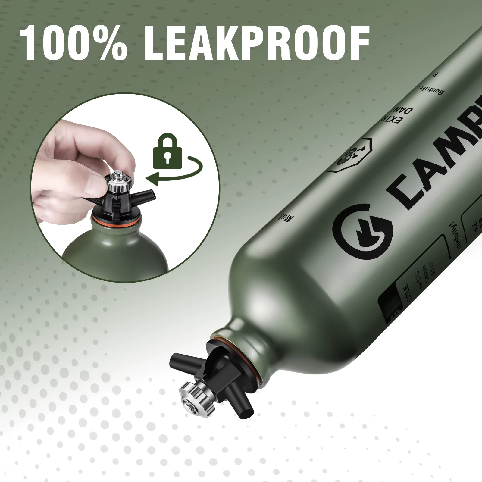 CAMPEAK Fuel Bottle 0.5L / 1L with Safety Valve