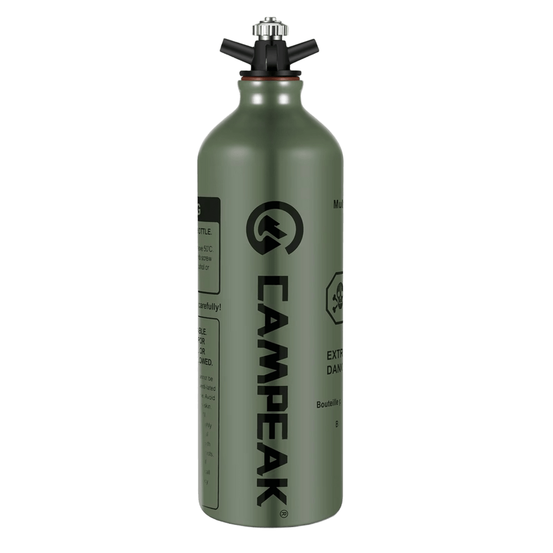 CAMPEAK Fuel Bottle 0.5L / 1L with Safety Valve