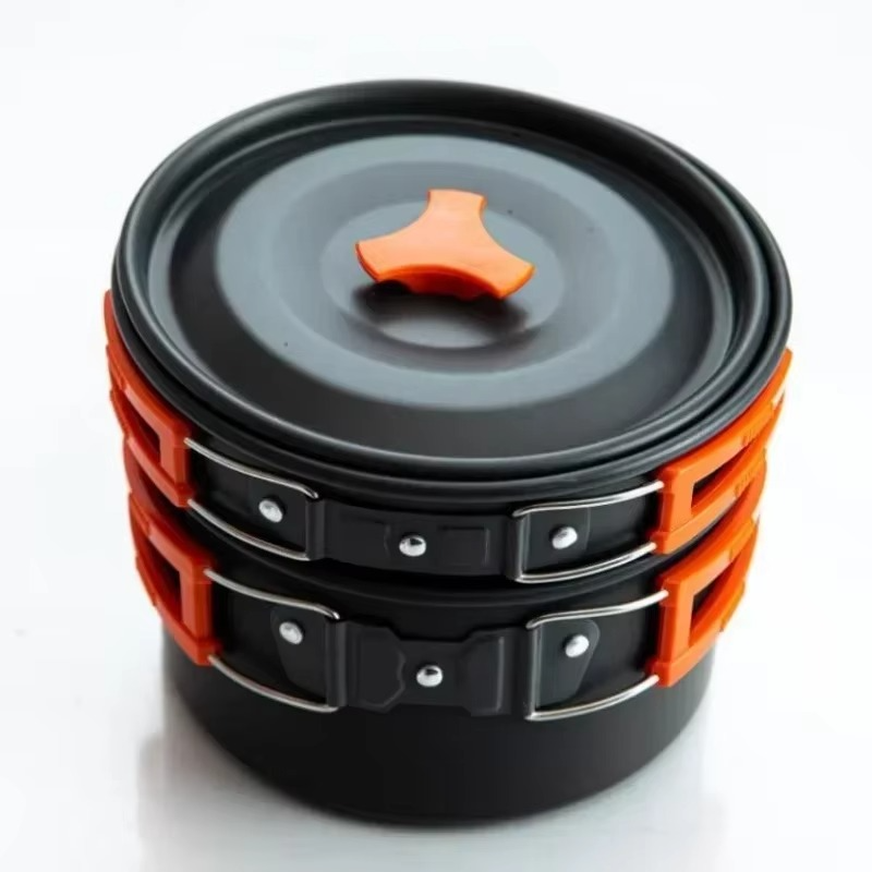 Camping Cookware Set Non-Stick Aluminum 2–3 People