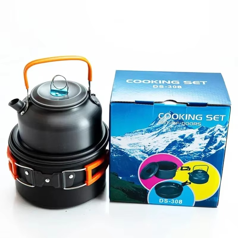 Camping Cookware Set Non-Stick Aluminum 2–3 People