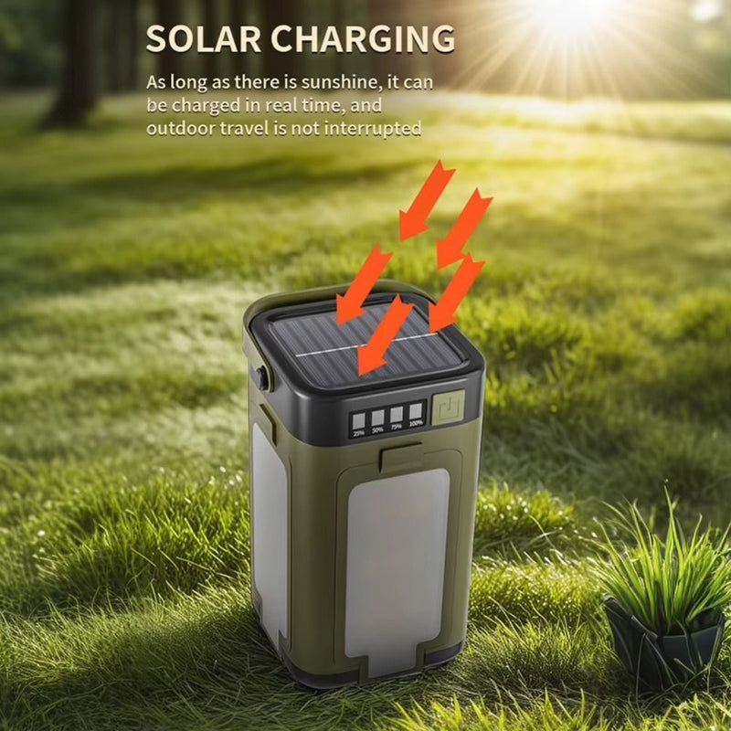 Foldable Solar Camping Lantern with Power Bank