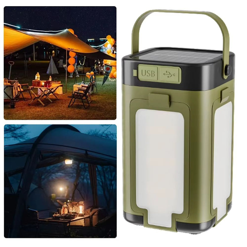 Foldable Solar Camping Lantern with Power Bank