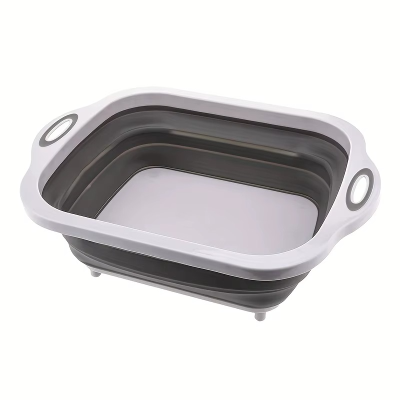 Portable Foldable Basin with Built-in Sink & Storage