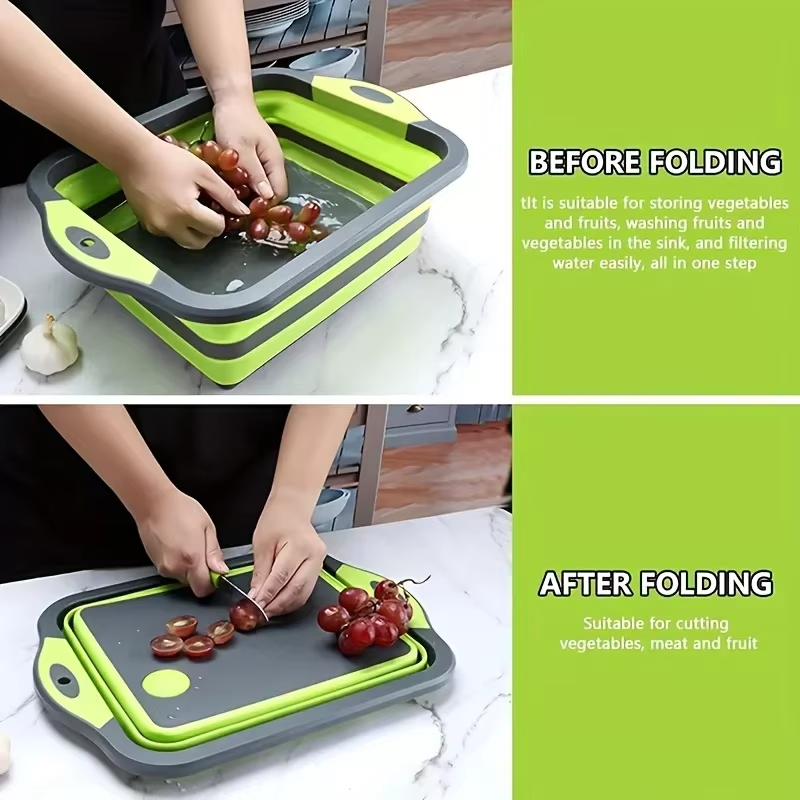 Portable Foldable Basin with Built-in Sink & Storage