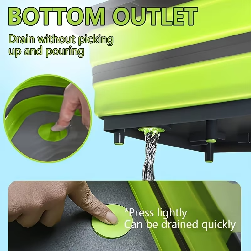Portable Foldable Basin with Built-in Sink & Storage
