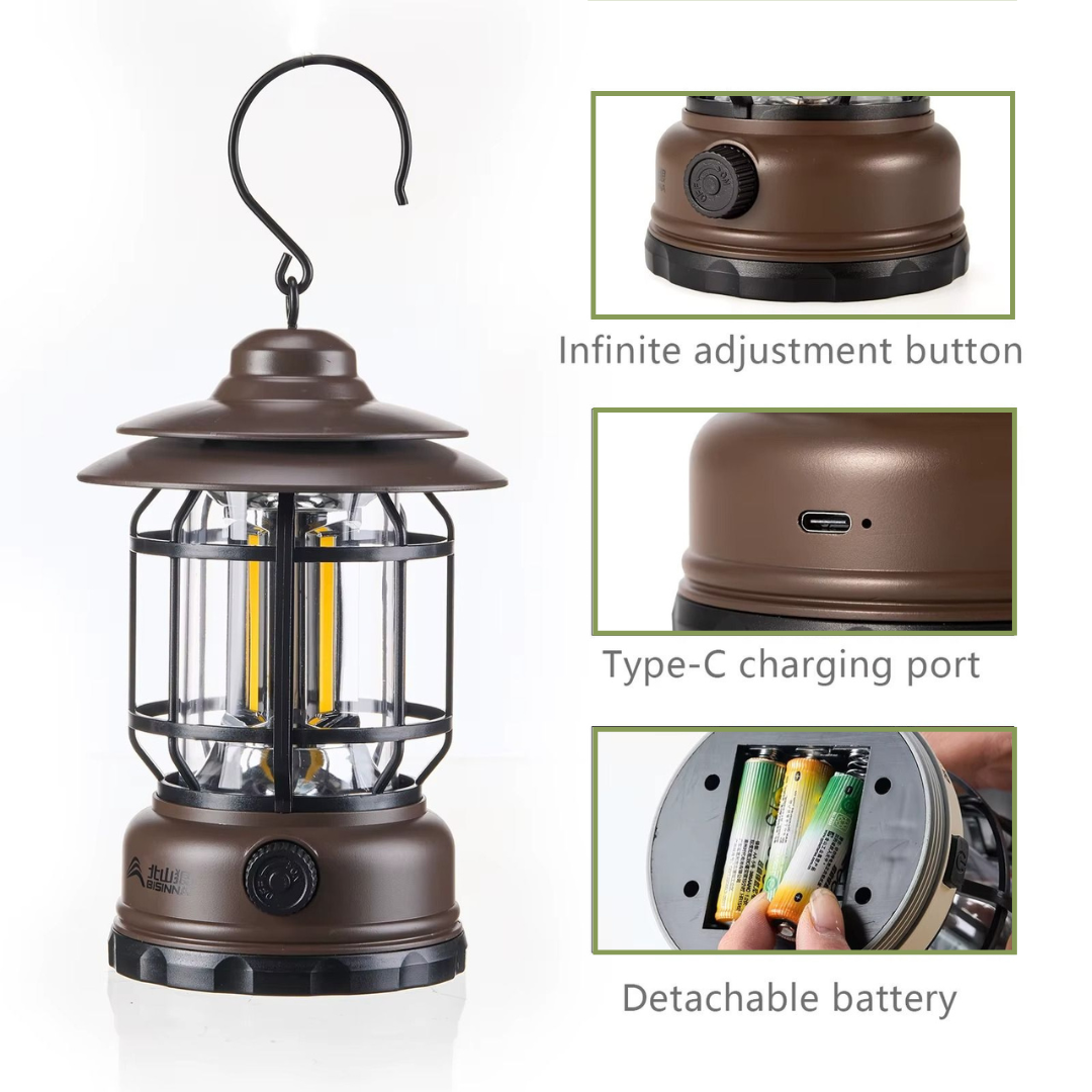 Retro Rechargeable Camping Light IPX4